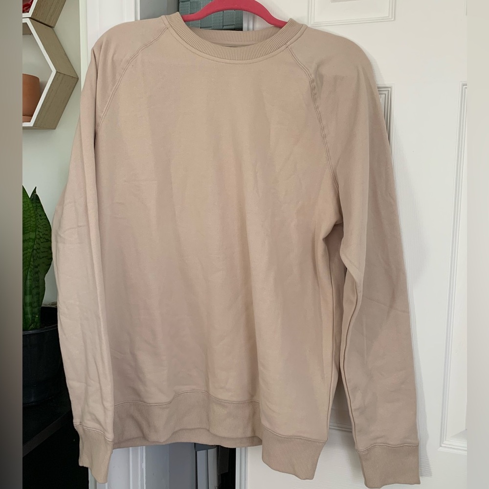 Tan, size medium, crew neck sweater